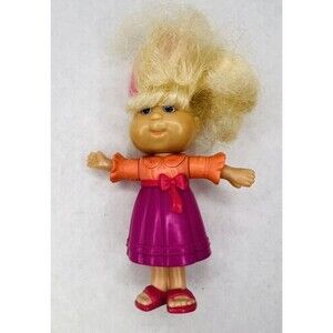 3.5 Blonde 2008 Burger King Cabbage Patch Kid Doll Pink Dress and Shoes